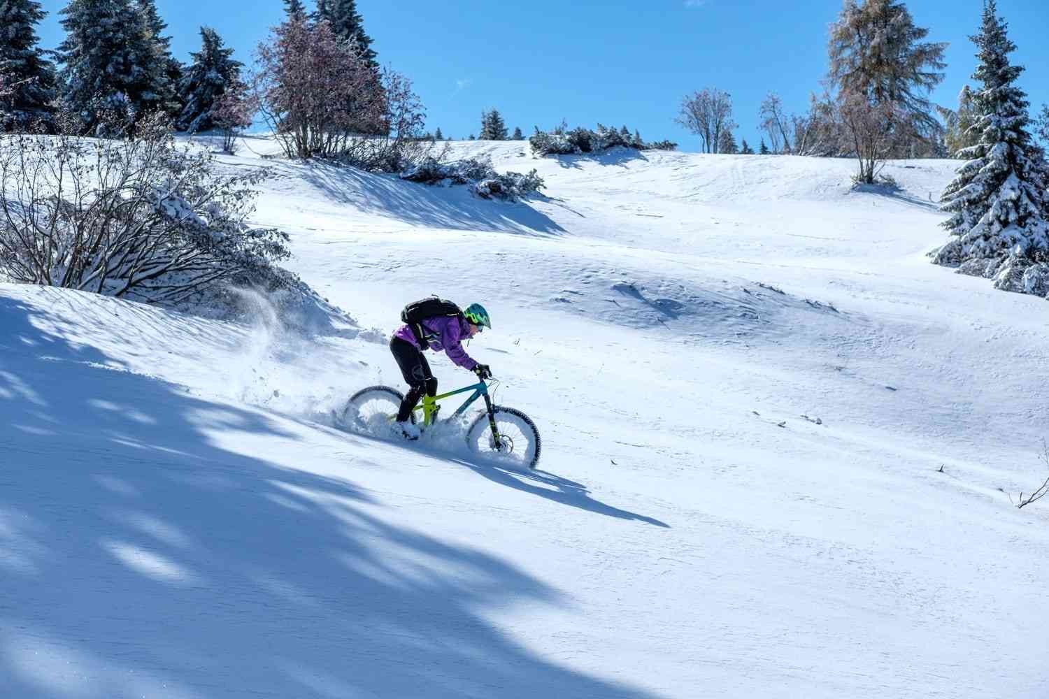 Mountainbiken im Schnee